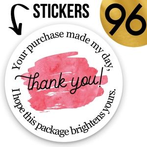 96 Posh Packaging Sticker Labels 2" Round Poshmark